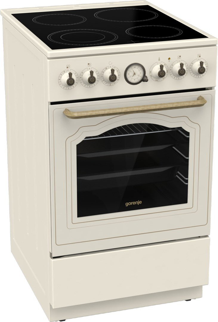 Gorenje GECS5B70CLI Freestanding Cooker Electric Ceramic Hob Beige Energy Class A