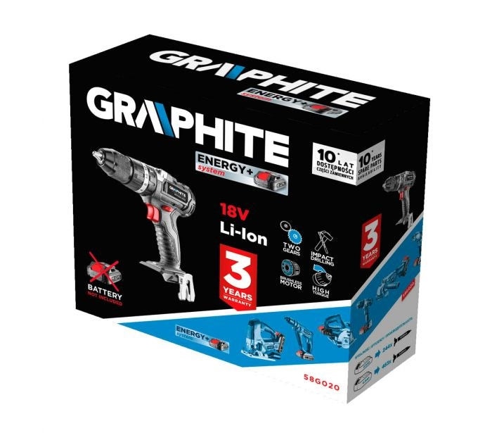 GRAPHITE Cordless Drill 58G020 - Brushless, 1700 RPM, 22300 g