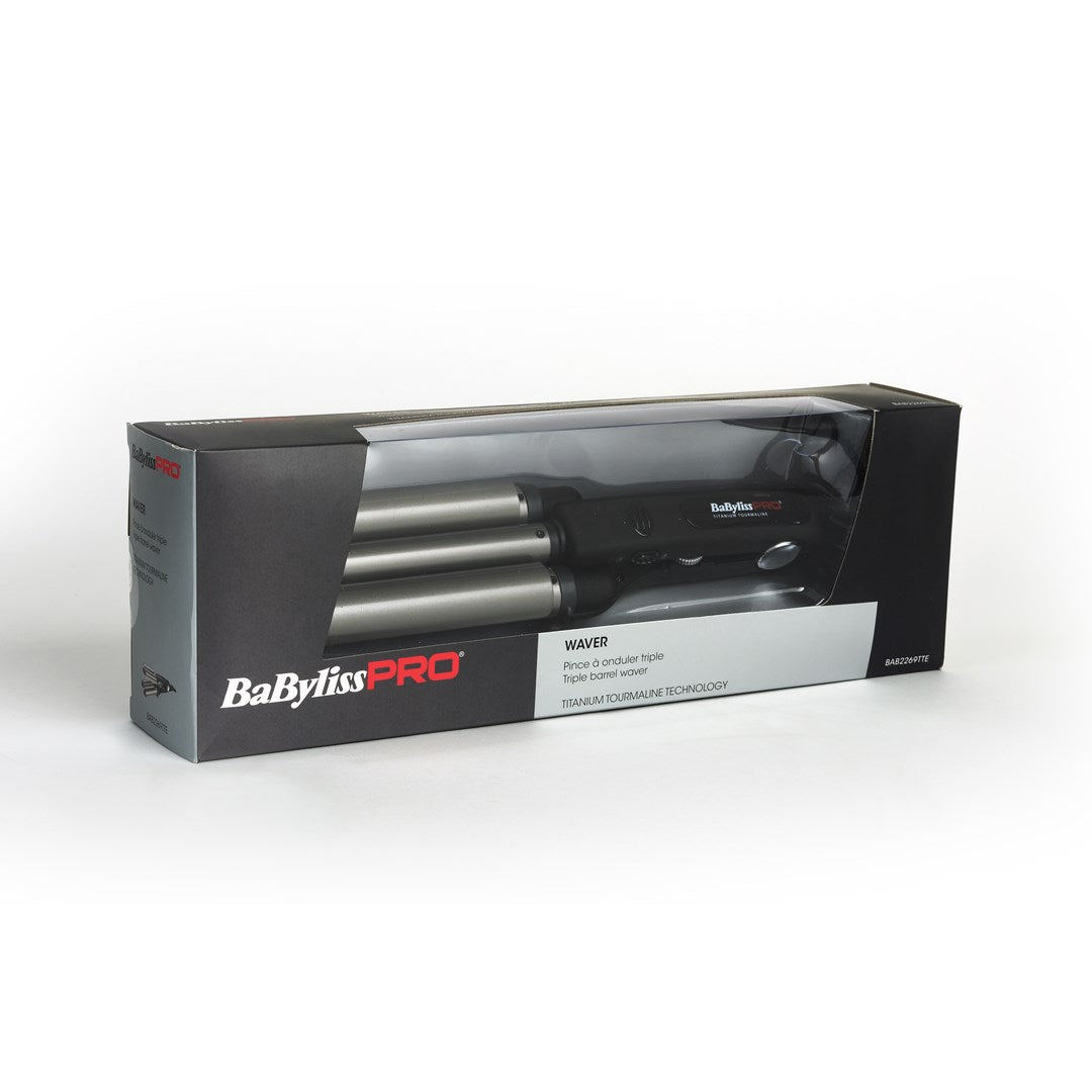 BaByliss TRIPPLE WAVER Curling Iron 125 W Black