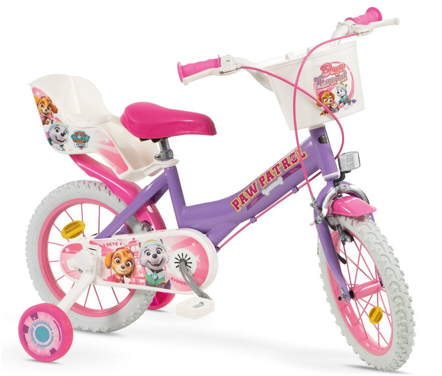 TOIMSA Children's Bike 14" Paw Patrol Purple for Girls 105-117 cm