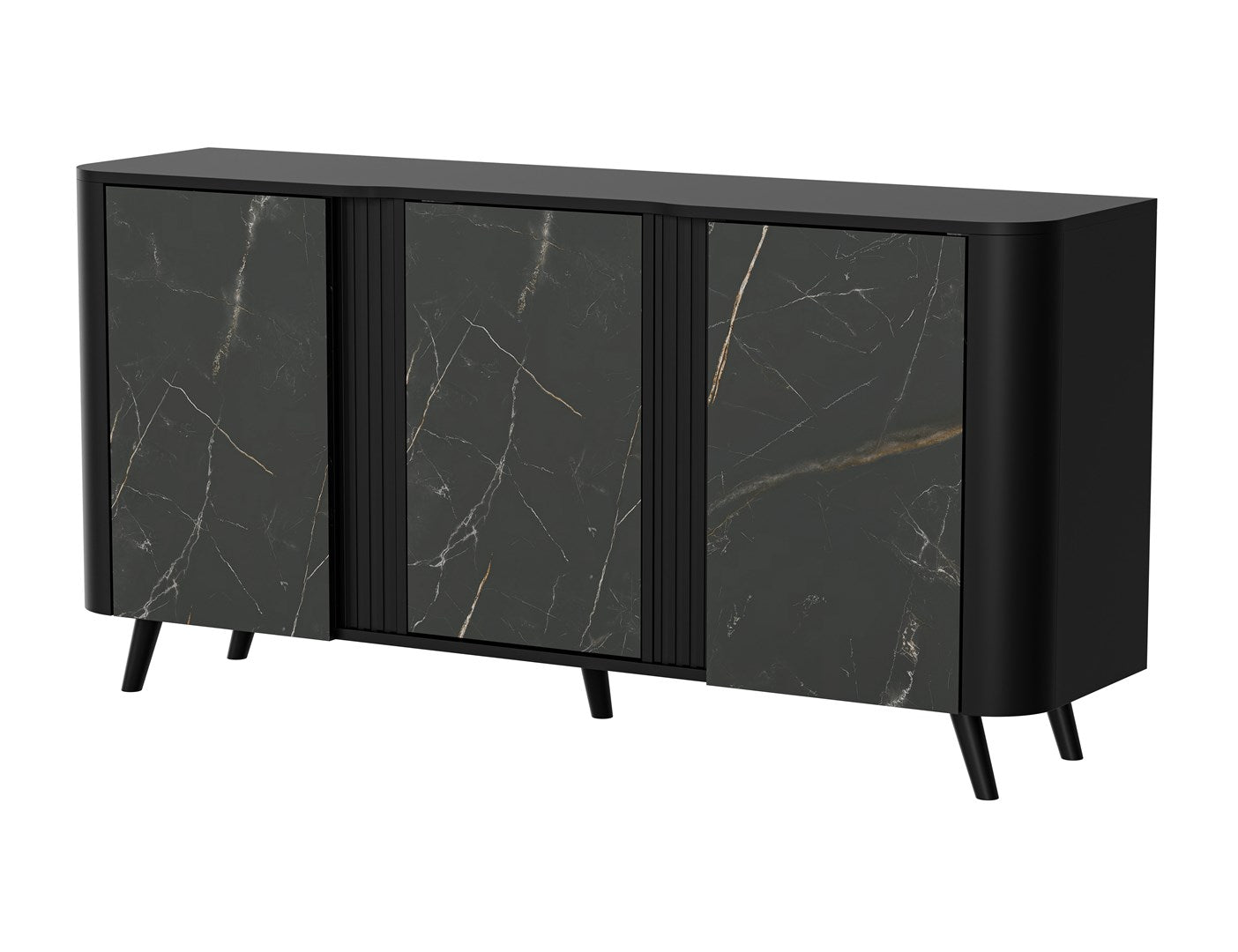 Cama Chest of Drawers VOLARE 151x39x75 Black/San Sebastian