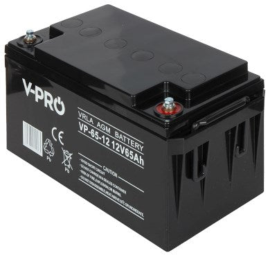 Volt Polska AGM Battery 12V 65Ah for Security Systems Model 6AKUAGM065