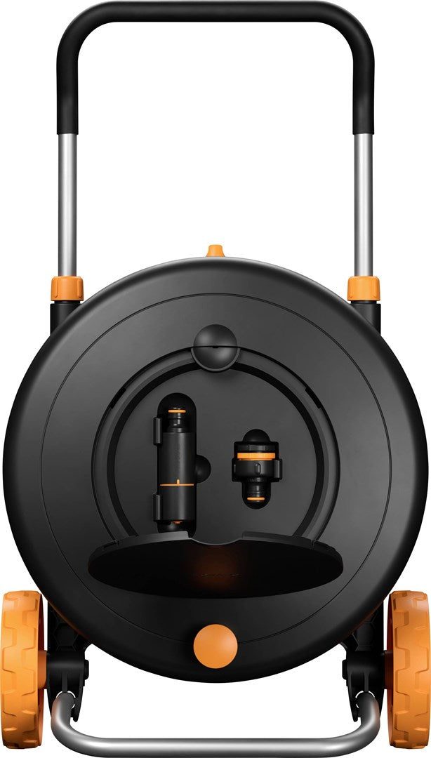 Fiskars Comfort Waterwheel Hose Cart 13 mm x 21.5 m Black Orange