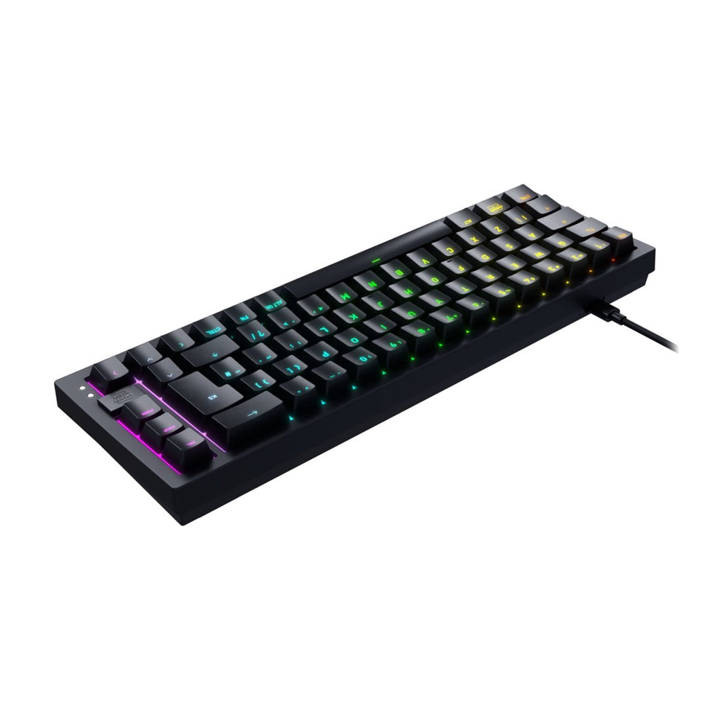 CHERRY XTRFY K5V2 Mechanical Gaming Keyboard - 65% Layout - Cable - DE Layout - Cherry MX2A Red - CX-K5V2-RGB-CPT-BLACK-R-GER
