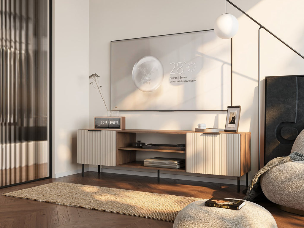 Cama ALMERA TV Cabinet 180.5x42x52.5 Walnut/Cashmere