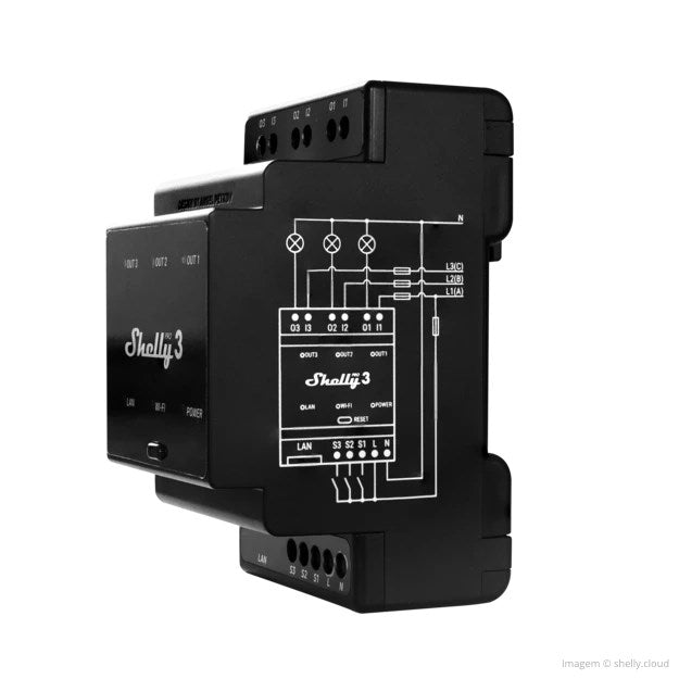 Shelly Pro 3 Smart Relay 3x 16A WLAN & LAN for Smart Home Automation (Shelly_Pro3)