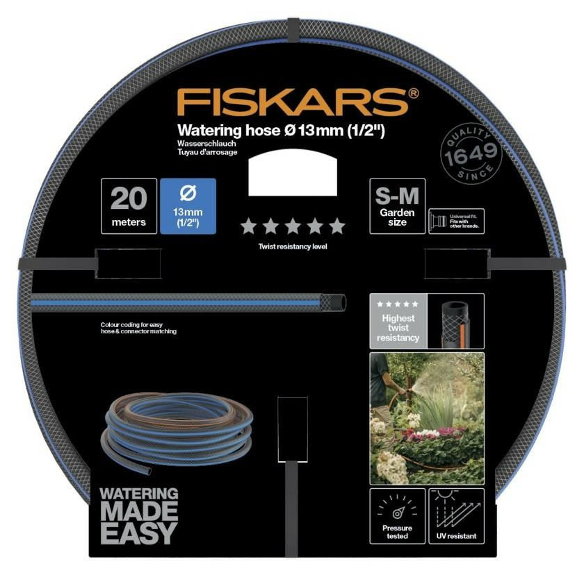 Fiskars Garden Hose 20 m Above Ground Gray Orange Blue 1027107