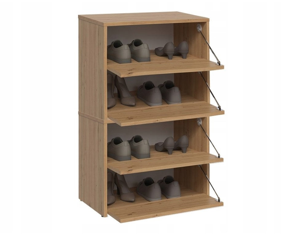 MODO X2 Shoe Cabinet Closed Artisan Oak 4 Tiers Model MODO X2