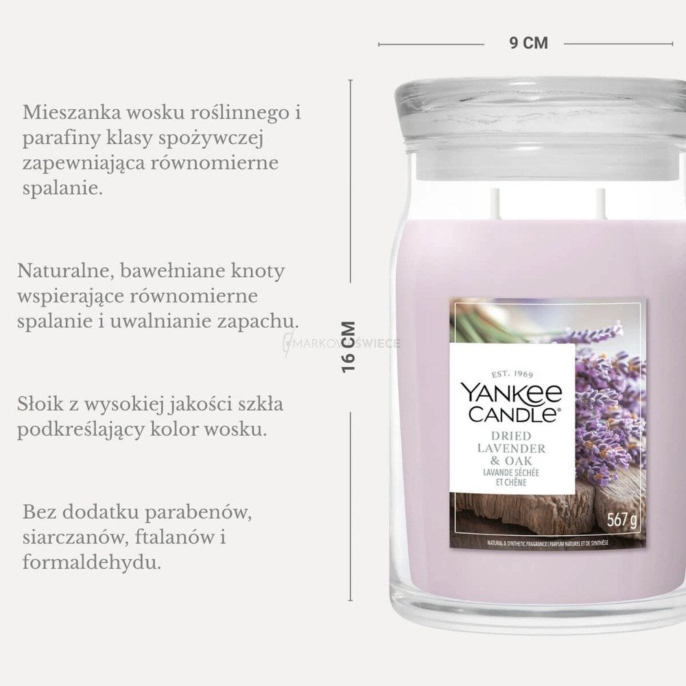 YANKEE Home Large Candle Dried Lavender & Oak