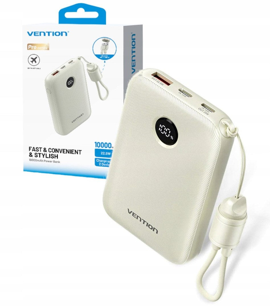 Vention Powerbank 10000mAh 2xUSB-C 1xUSB-A 22.5W