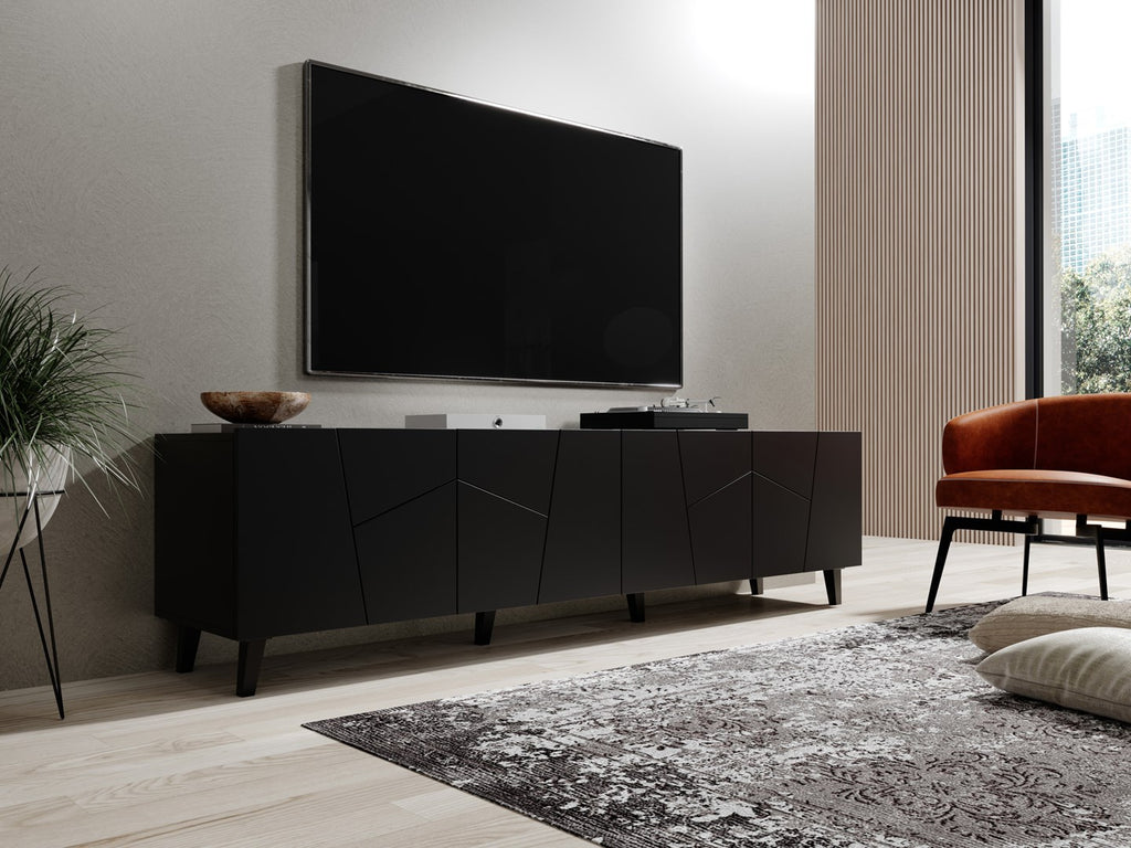 RTV Cabinet ETNA 200x42x52 Matte Black