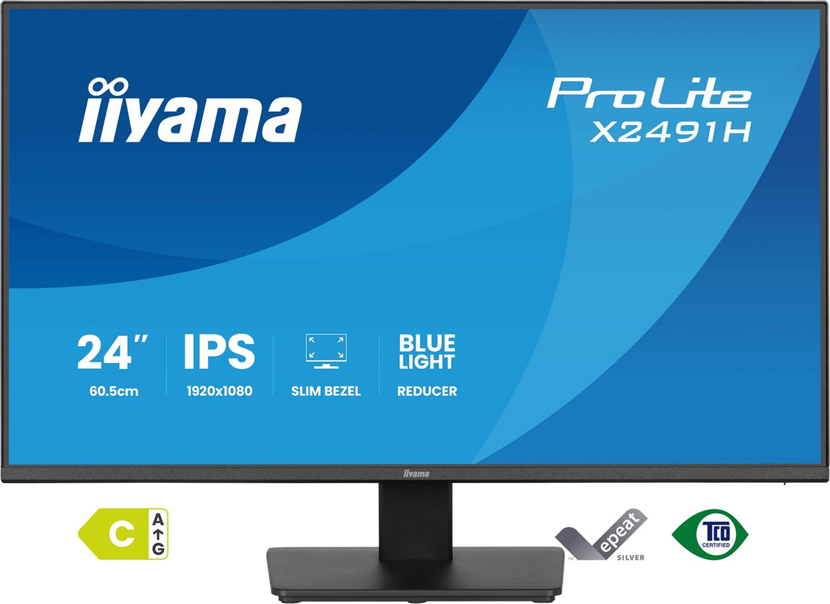 iiyama ProLite X2491H-B1 computer monitor 60.5 cm (23.8 ) 1920 x 1080 pixels Full HD LCD Black