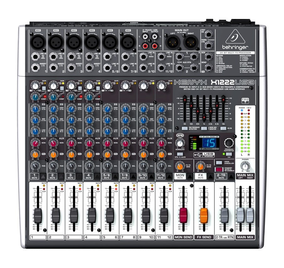 Behringer X1222USB Audio Mixer 12 Channels