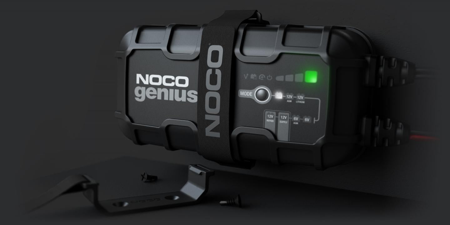NOCO GENIUS10 EU - 10A Battery Charger - for 6V/12V Batteries - Maintenance and Desulfurization Function (GENIUS10EU)