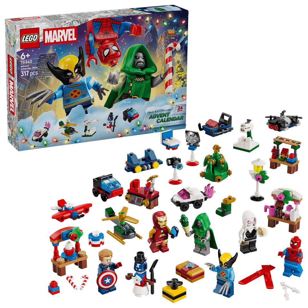 LEGO MARVEL Advent Calendar 2026 317 Pieces 6 Minifigures Model 76340