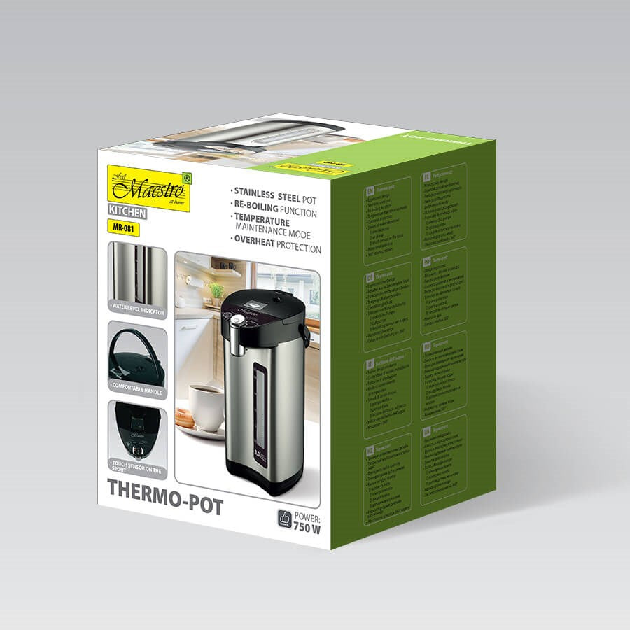 Feel-Maestro Thermotopf 4.5 L Silver Black MR-081