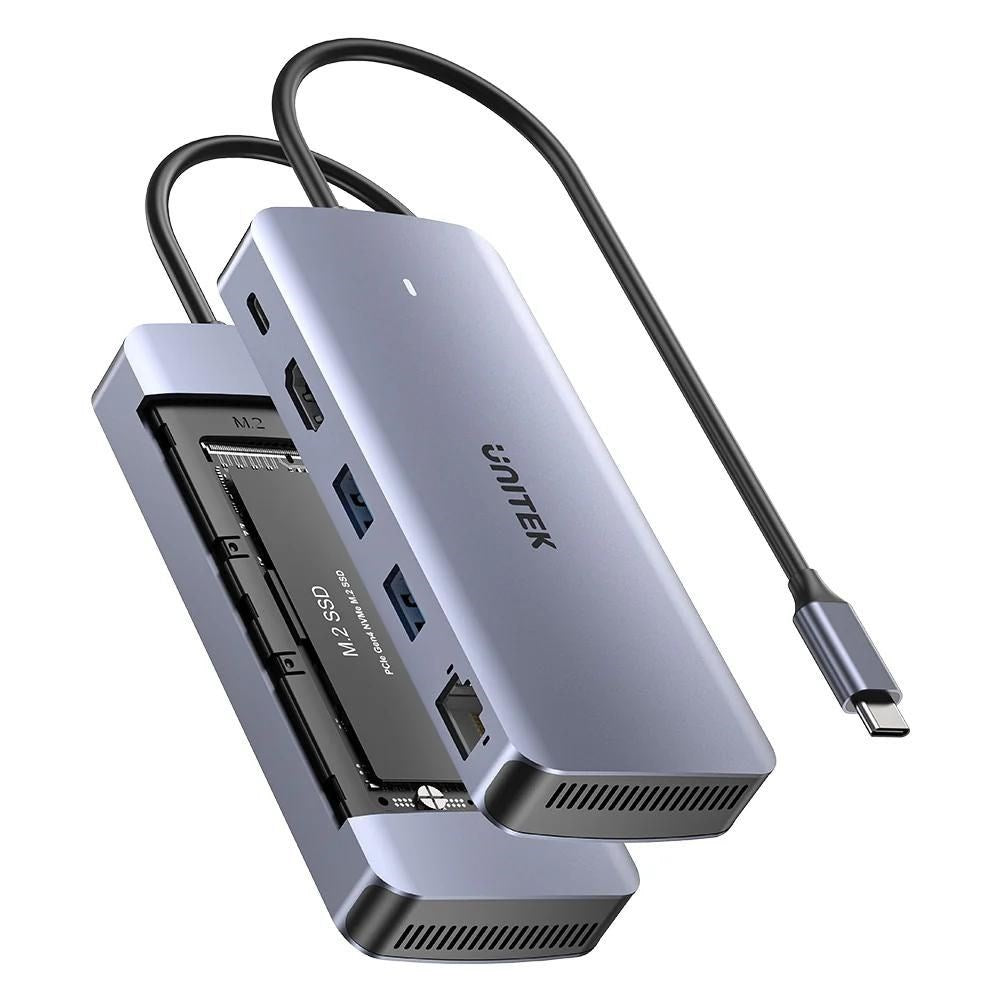 UNITEK ACTIVE HUB USB-C 10Gbps M.2 HDMI PD 100W