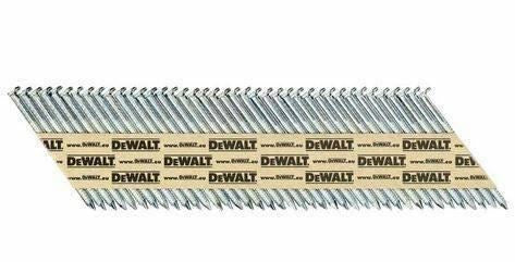 DeWALT Cap Nail 2.8 x 50 mm Galvanised 33° Angle Ring Shank Nails Pack of 2200 DNPT28R75G12Z
