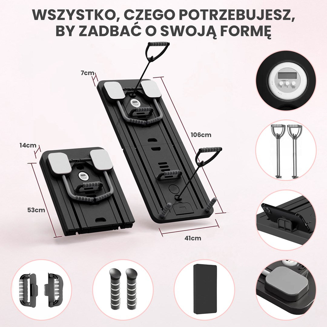 Extralink DESKA DO PILATESU REFORMER DO CWICZEN BRZUCHA POMPKI