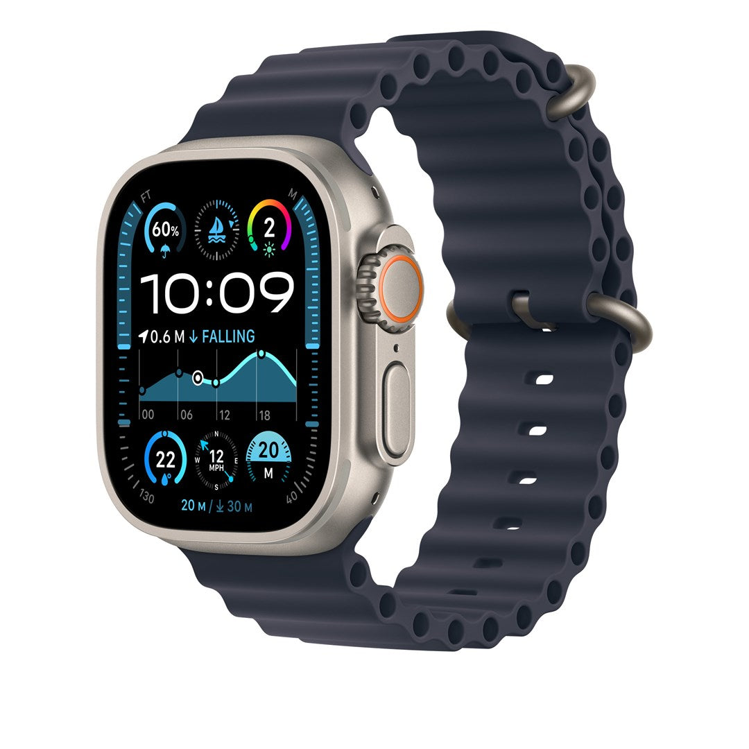 Apple Watch 49 Navy Natural Titanium Ob XL Band for 44 mm, 45 mm, 46 mm, 49 mm - MXTJ3ZM/A