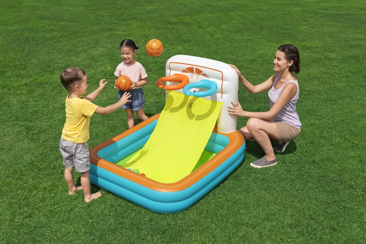 Bestway Kick ‘N Swish 3-in-1 Multi-Use Inflatable Ball Pit with 18 Play Balls