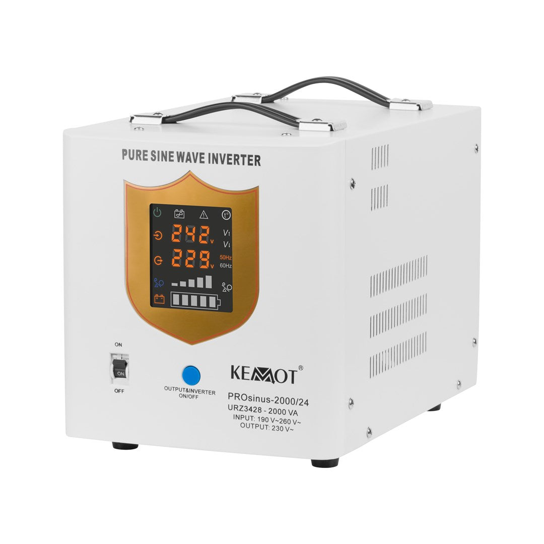 KEMOT UPS Power Supply 2000 VA Pure Sine Wave Inverter 24V URZ3428