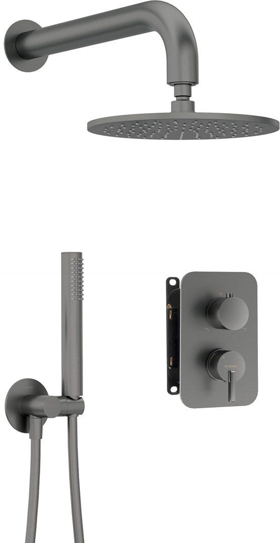Concealed Shower Set with Mixer Box - Overhead Shower