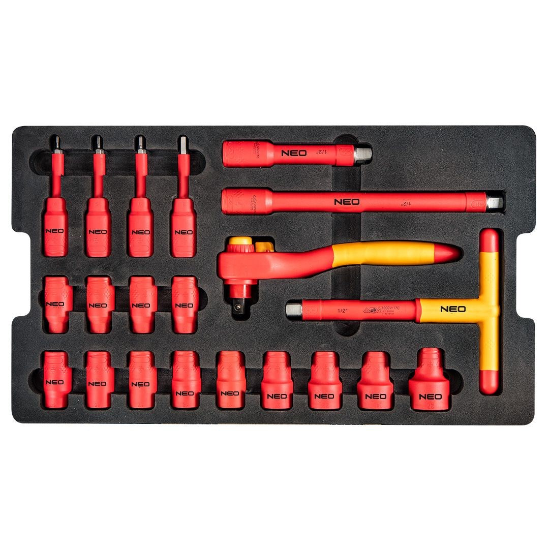 NEO Tools Electrician Service Box 52 Pieces in 22 Strong Box