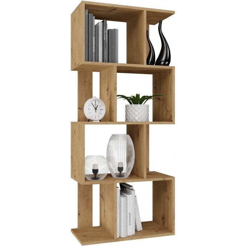 Fiesta 4P Shelving Unit in Artisan Oak - 59.5x30x140 cm