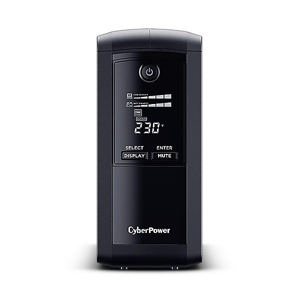 CyberPower Value Pro VP1000EILCD - UPS - 1000 VA - 550 Watt - Black (VP1000EILCD) 1-phase RS-232
