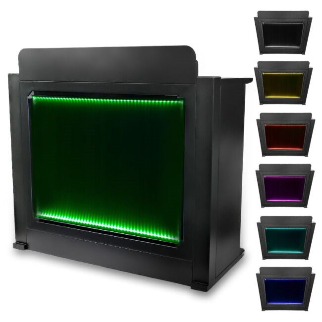 DJ BOOTH BK Portable DJ Booth Table RGB LED Backlit Board