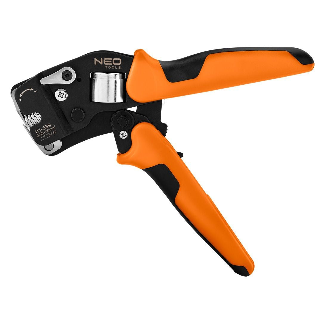 NEO tools Crimping Pliers 230 mm for End-Sleeve Terminals, Self-Adjusting 0.08-16 mm², AWG 26-5, Model 01-539