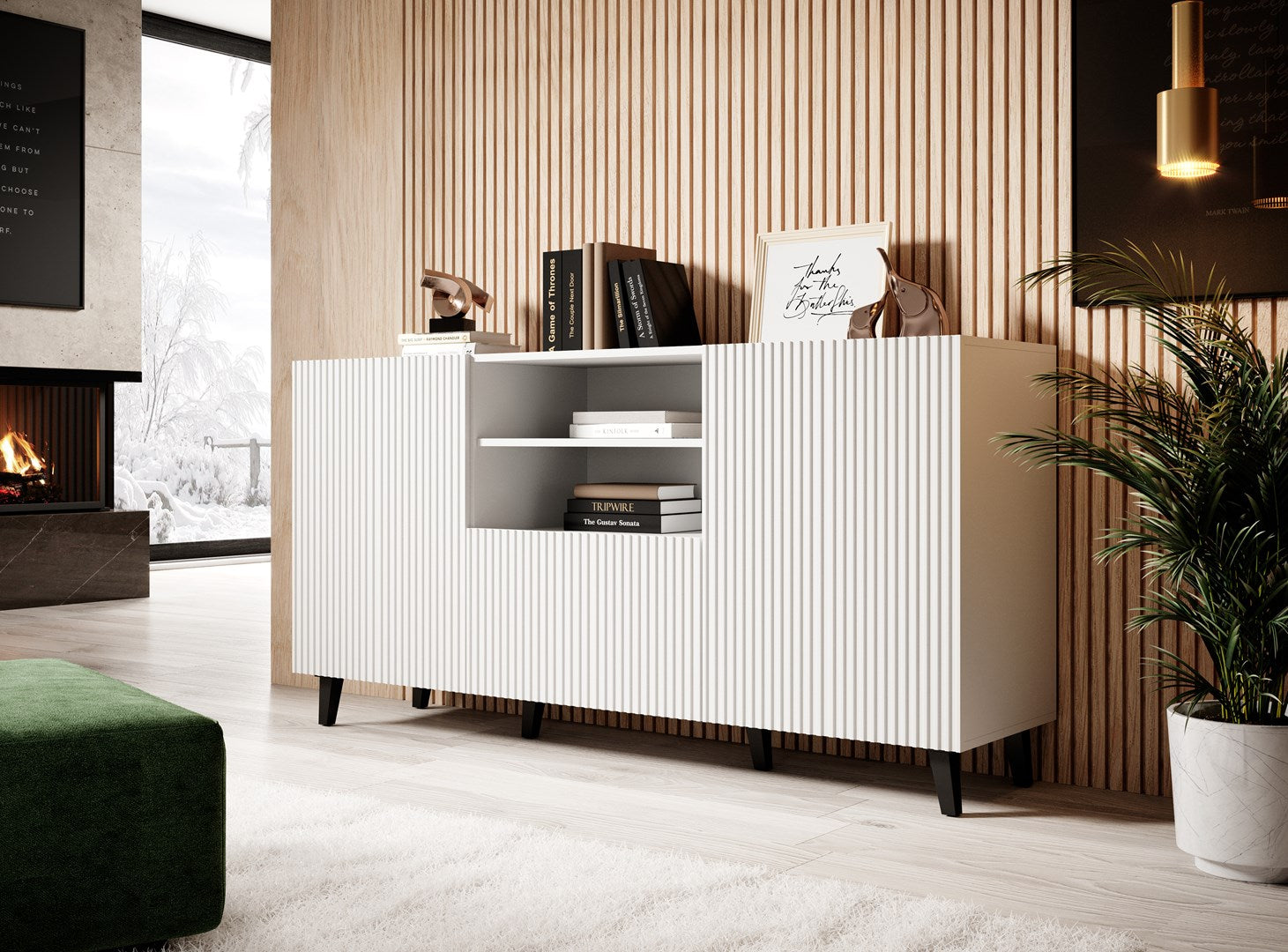 PAFOS Commode 150x42x82 White Matt