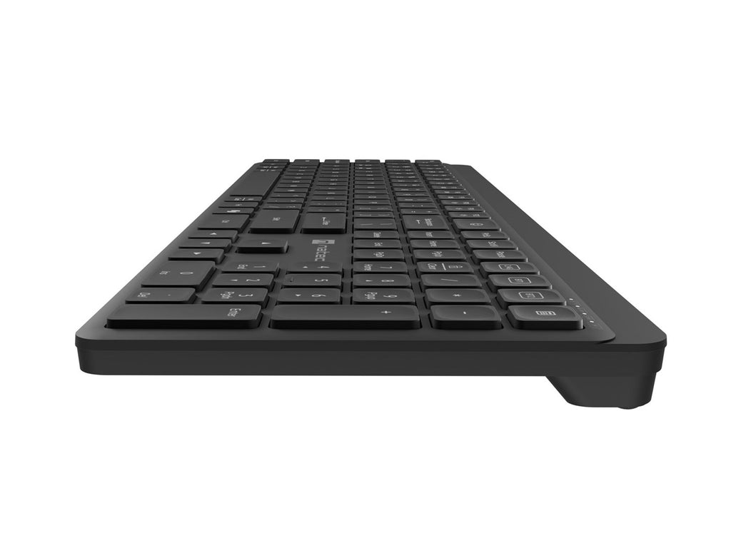 Natec Tang US wireless keyboard BT + 2.4 GHz quiet slim black