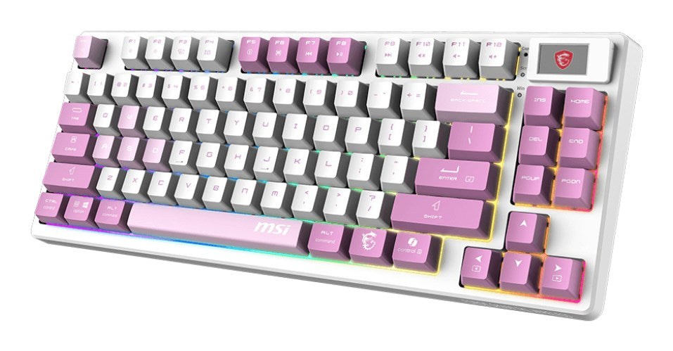 MSI FORGE GK600 TKL WIRELESS VIOLET Gaming Keyboard USB + Bluetooth UK