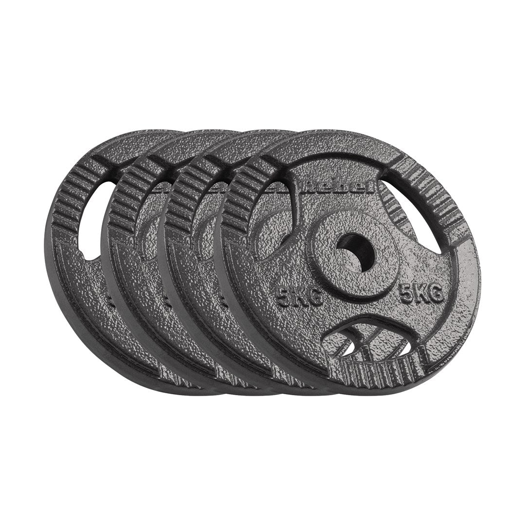 Cast iron weight set 4x5kg  bore 31mm  disc with handles  REBEL ACTIVE