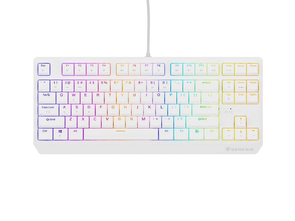 GENESIS Thor 230 TKL Keyboard Gaming USB + RF Wireless + Bluetooth QWERTY White
