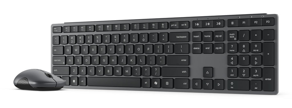 Lenovo 700 Modern keyboard Mouse included Office RF Wireless + Bluetooth US English Grey