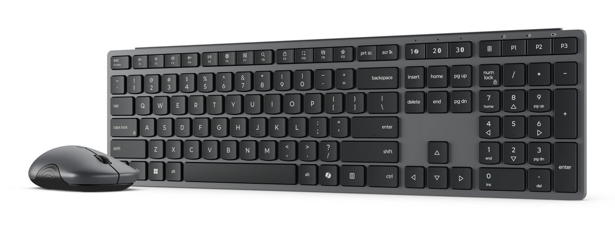Lenovo 700 Modern keyboard Mouse included Office RF Wireless + Bluetooth US English Grey