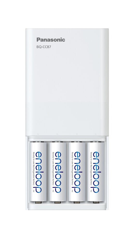 PANASONIC Eneloop Smartplus BQ-CC87 USB Battery Charger + 4x AA 2000 mAh K-KJ87MCD40USB