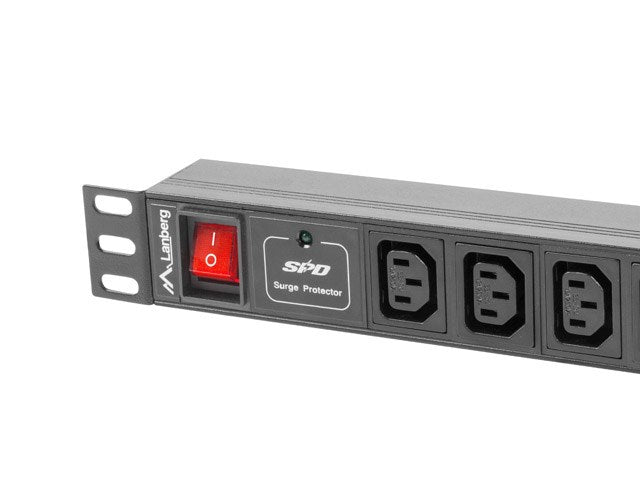 LANBERG PDU RACK POWER STRIP (1U 10A 7X IEC C13 2M)