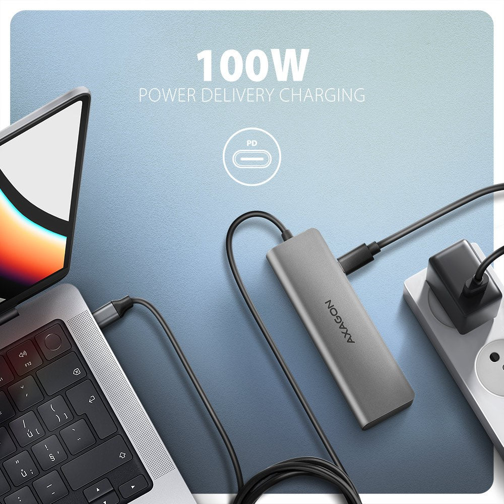 AXAGON USB Hub with 3 Type-A Ports, HDMI, 4K at 30Hz, Model ZUUS-698