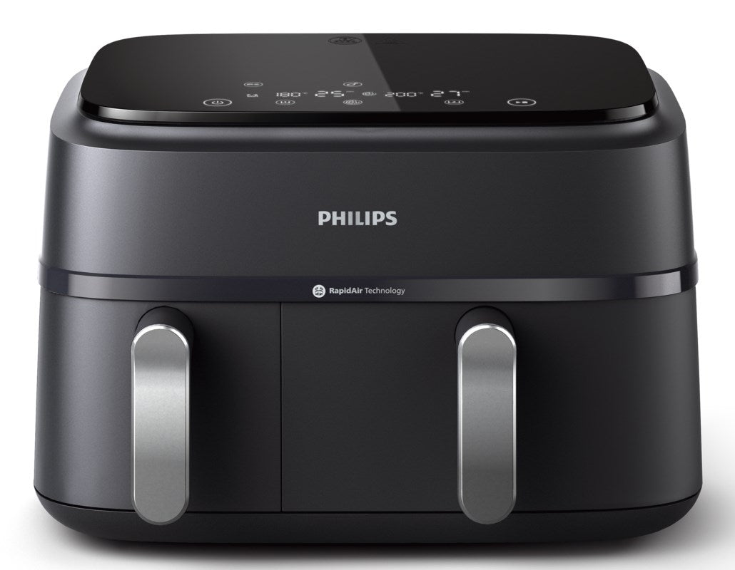 Philips NA351/00 Air Fryer 2750W 9L Double Basket Black/Silver