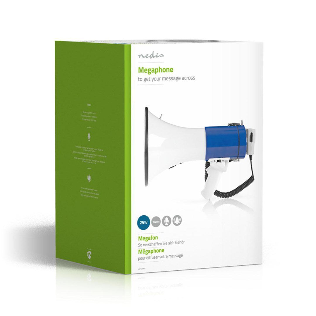 Nedis Megaphone Blue/White