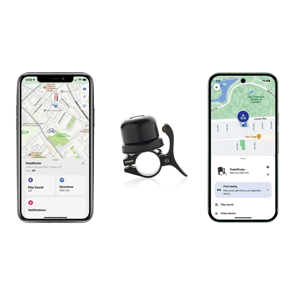 XD Connects Bike Finder Dual Bike Bell with Tracker – Apple & Android Find (IPX6) P301.1401
