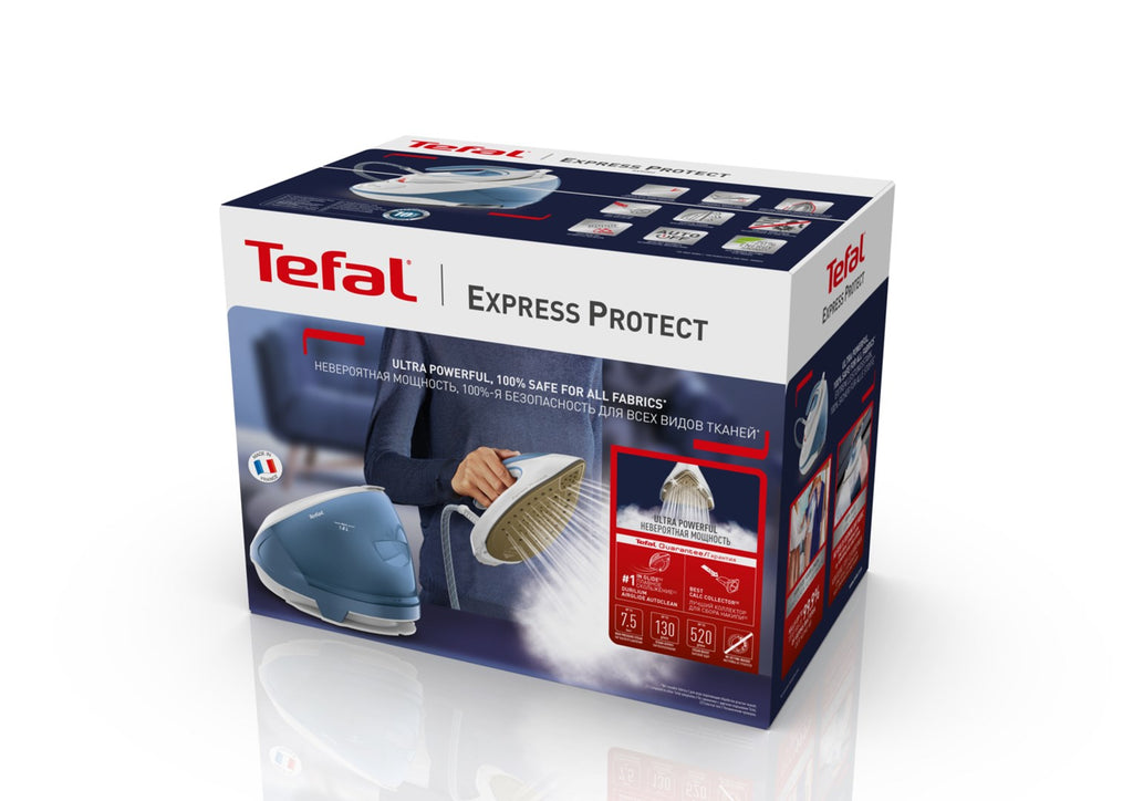 Tefal Express Protect SV9202 2800 W 1.8 L Durilium AirGlide Autoclean soleplate White  Blue