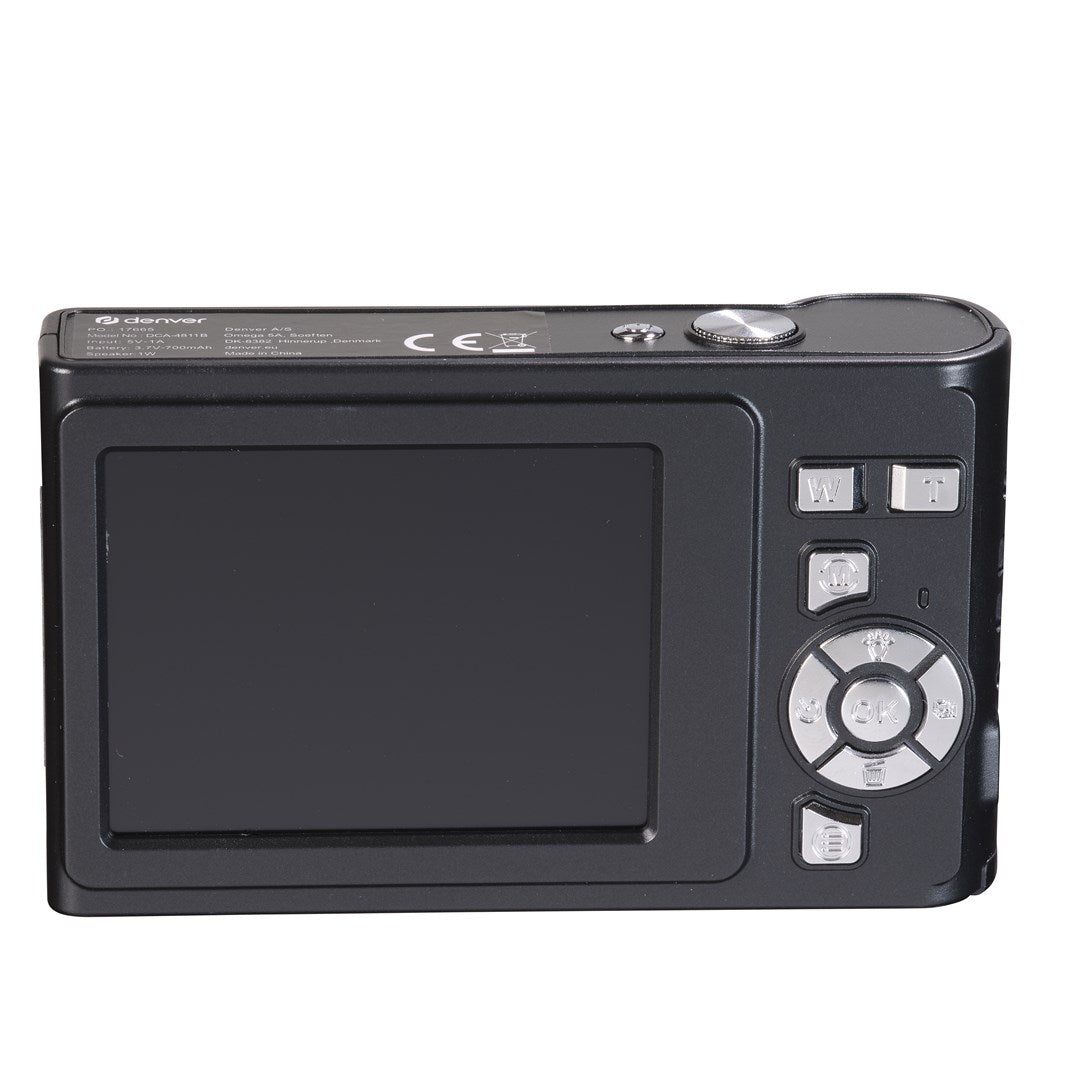 Denver DCA-4811B Digital Camera (Black) 5MP, 48MP Photos, Full HD 5-megapixel