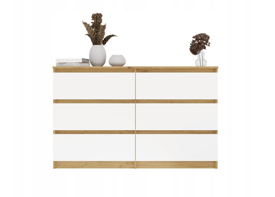 Malwa Chest of Drawers M6 120 Artisan Oak White