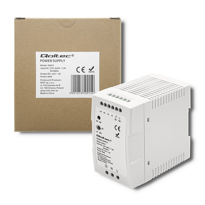 Qoltec Power Supply 96 W 24 V 404 g 50915