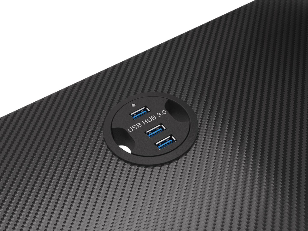 GENESIS Holm 300 RGB Gaming Desk Black with RGB Backlighting